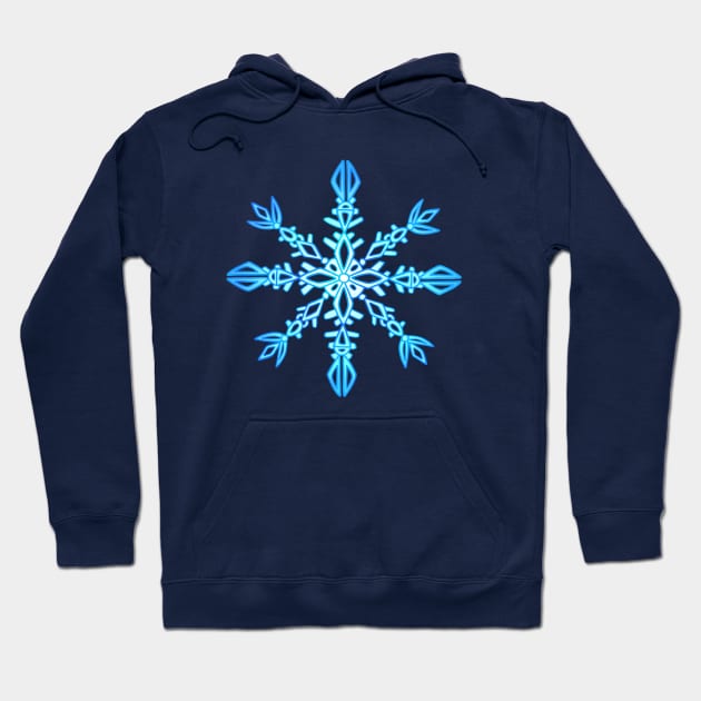 Snowflakes - Solo Flake Version Hoodie by BiskiChips